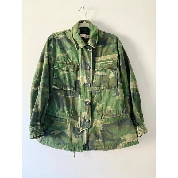 Free People Seize The Day Jacket Women’s XS Camo - Picture 6 of 11